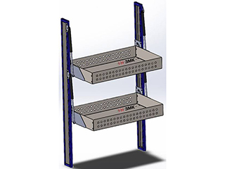 Стеллаж с откидными полками H=1300 (2 полки 100*710*400)