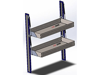 Стеллаж с откидными полками H=1300 (2 полки 100*960*400)