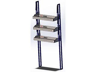 Стеллаж с откидными полками H=1900 (3 полки 100х720х400)